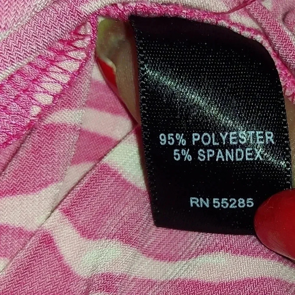 EXPRESS Full Wrap Pink Abstract Dress - Picture 4 of 4